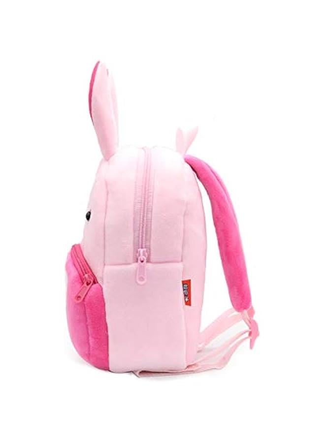Cute Toddler Backpack Toddler Bag Plush Animal Cartoon Mini Travel Bag for Baby Girl Boy 2-6 Years(Rabbit) - Image 3